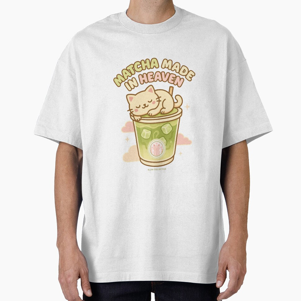 Matcha Made in Heaven – Sleeping Cat on Iced Matcha Cup by MLynCollective