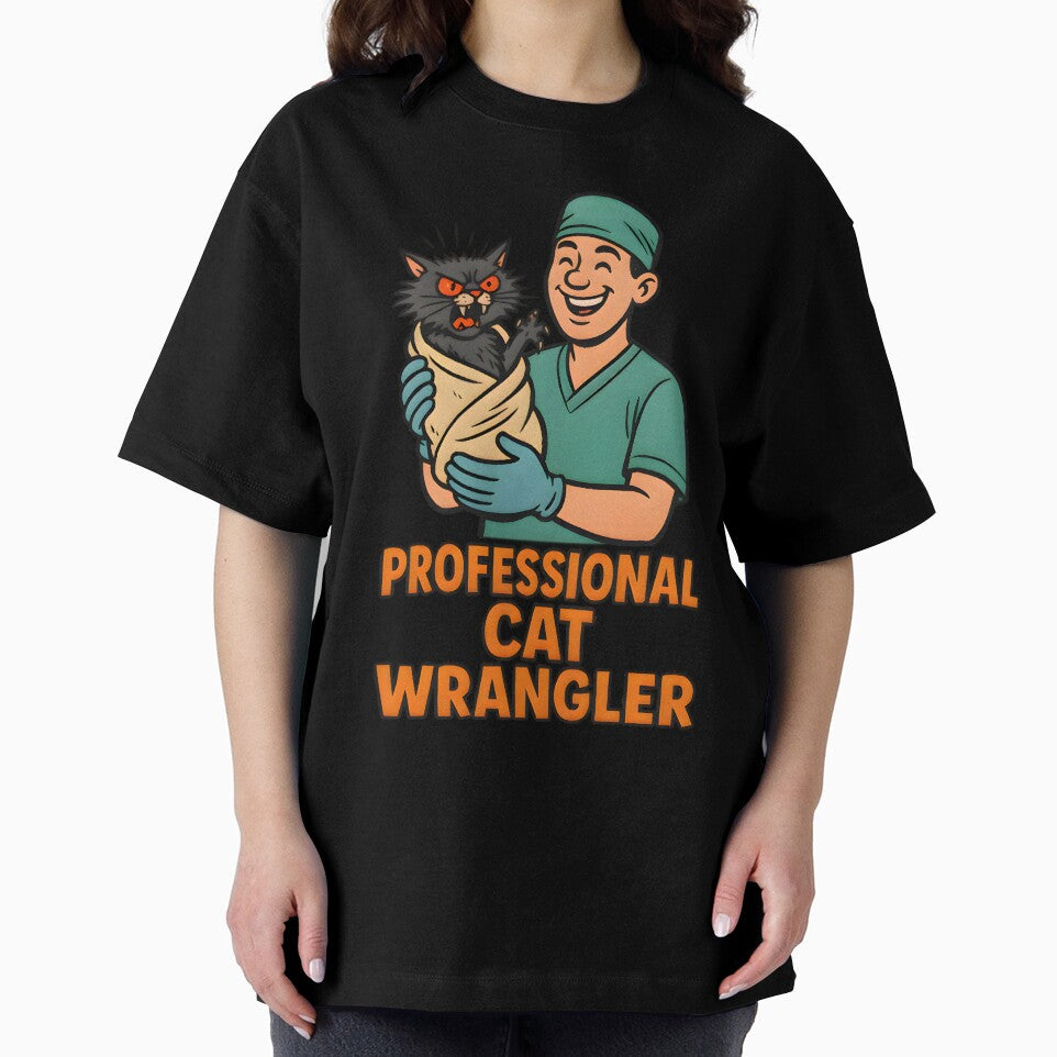 Professional Cat Wrangler – Funny Veterinary Cat Humor Design by Bettybee00