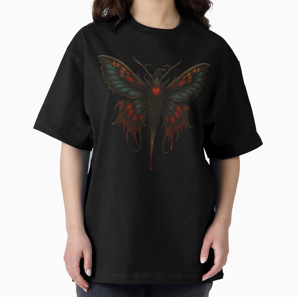 Raven Moth Gothic Symbolic Artwork by CottonandQuill