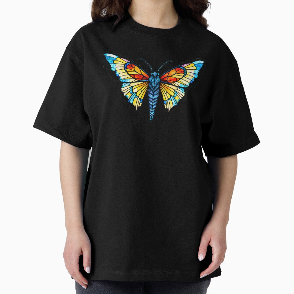 Stained Glass Death Head Moth Whimsigoth Aesthetic by AuraPremiumArt