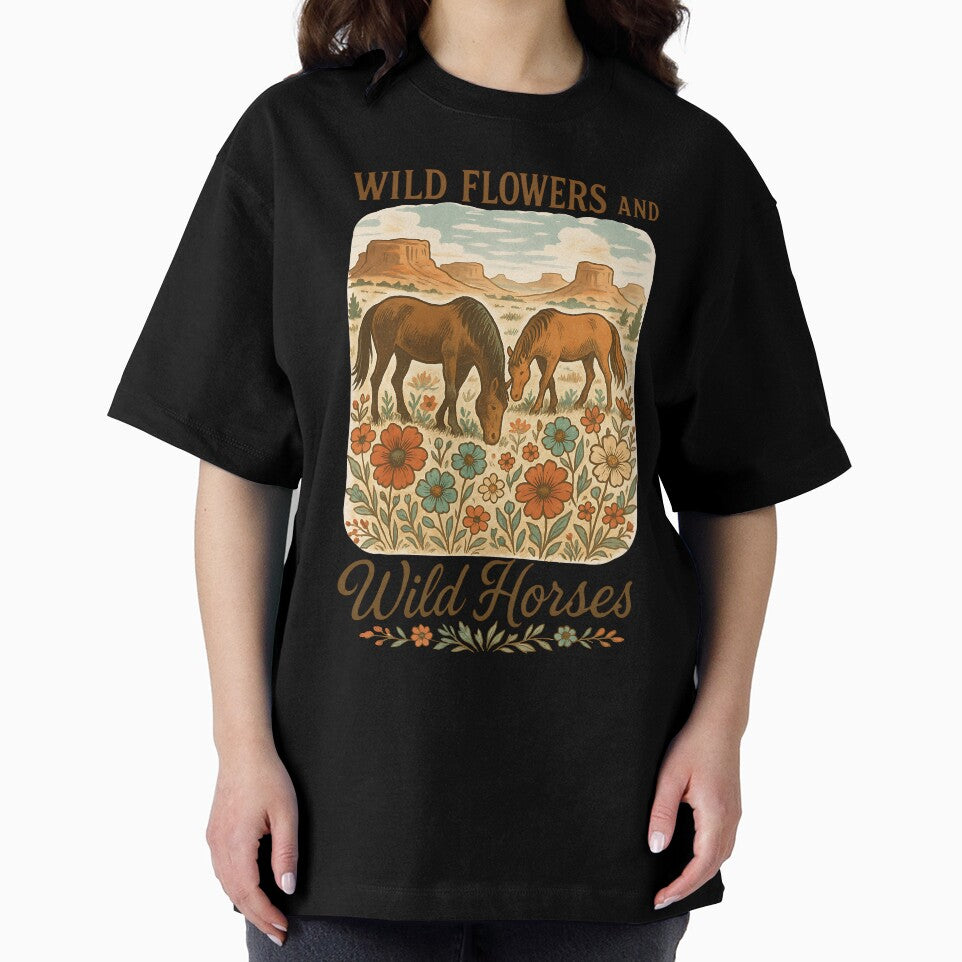 Wild flowers and wild horses by EliteShadow