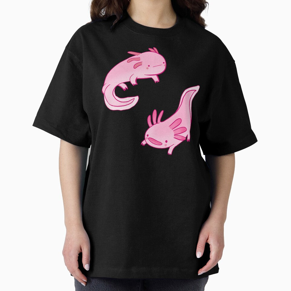 Two axolotls drawing by Mayarart