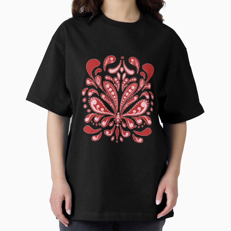 Cottagecore Indie Folk Flower in Red by nikamartinez