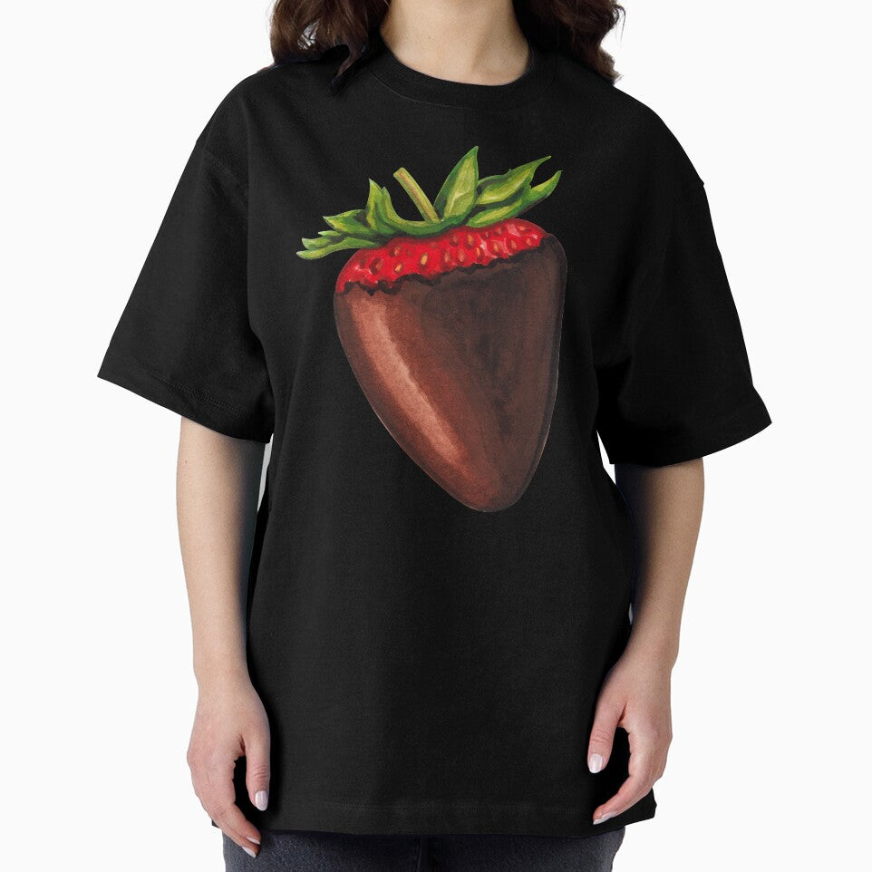Chocolate Covered Strawberry Pattern - White by Kelly  Gilleran