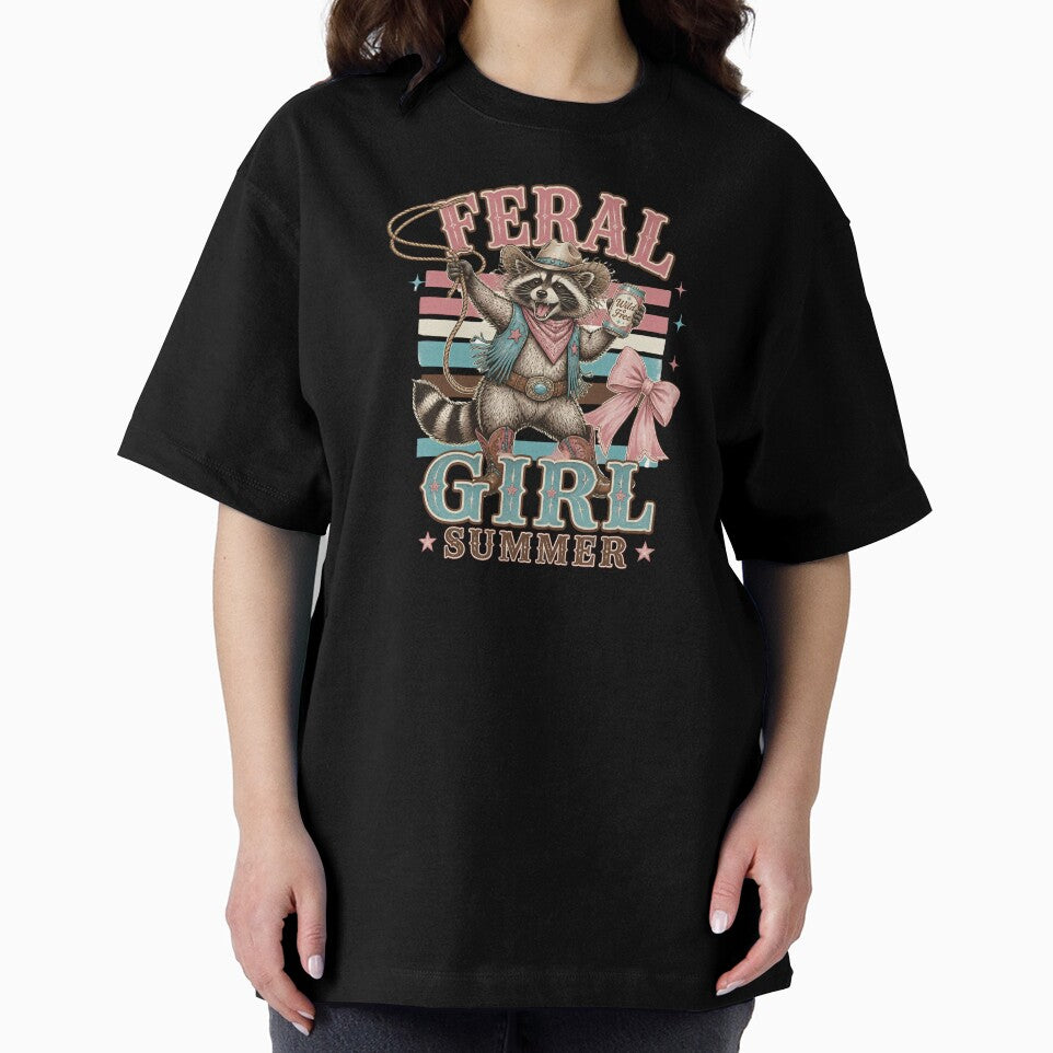 Feral Raccoon Western Cowboy Aesthetic, Funny Trash Panda Cowgirl Summer Art, Cute Retro Cowboy Raccoon Design by VectorJoy