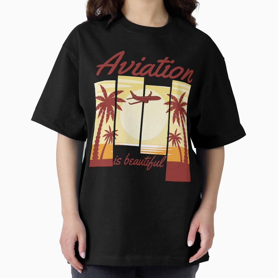 Aviation is beautiful retro sunset airplane aircraft for pilots, flight attendant and aviation geeks by AviationArtists