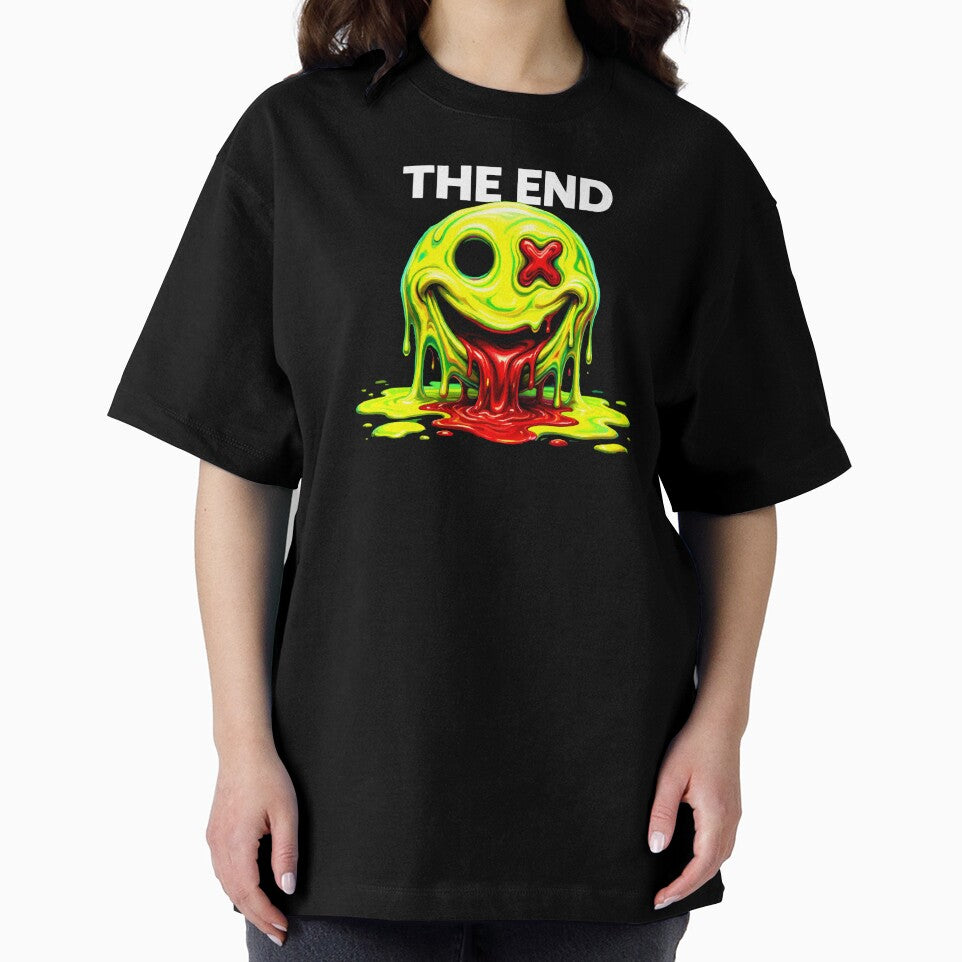 Acid Smiley Graphic T-Shirt The End Rave Streetwear by VikArtStudio