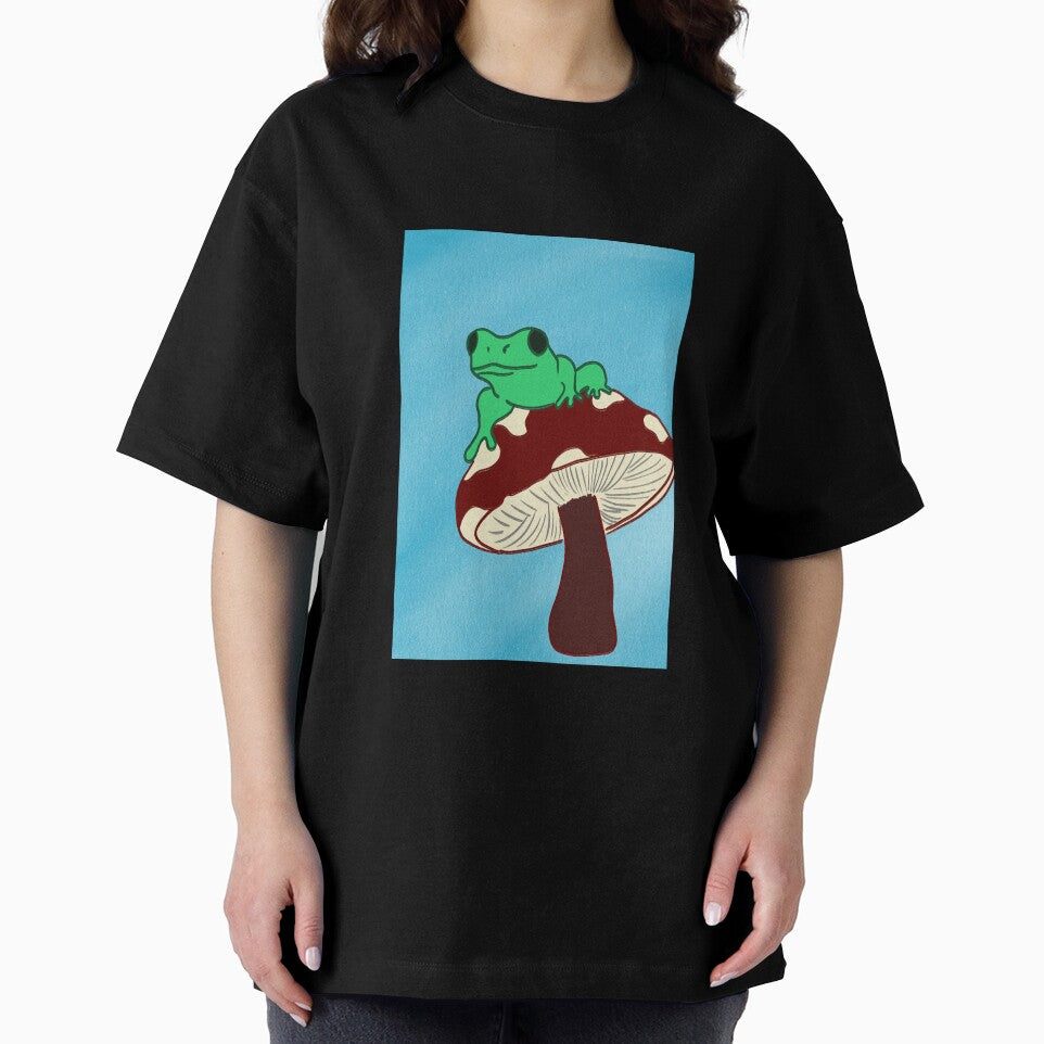 Frog on mushroom by BrookesGallery