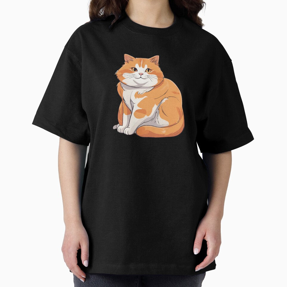 Chunky orange cat sticker by FlawlessDraft
