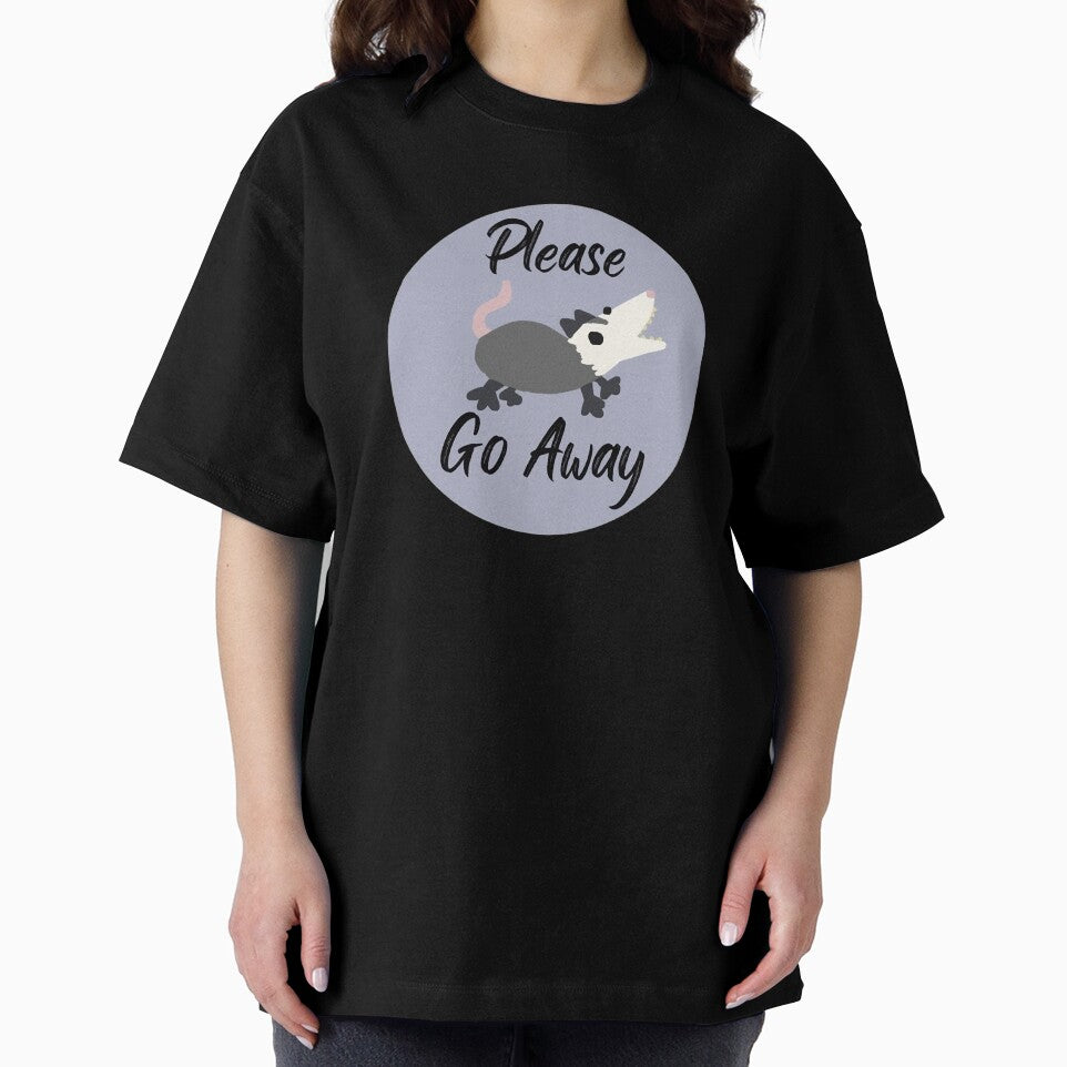 Opossum Please Go Away Blue by doodledont