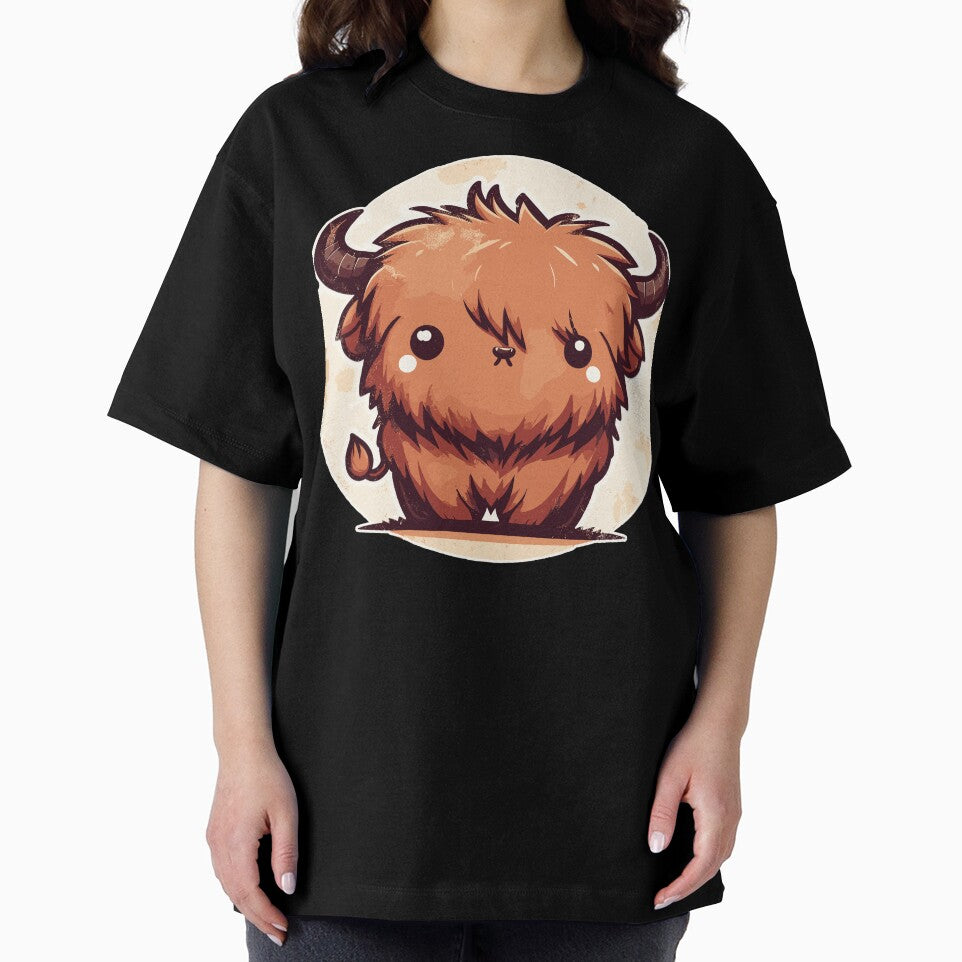 Kawaii Scottish Hairy Highland Cow by TomFrontierArt