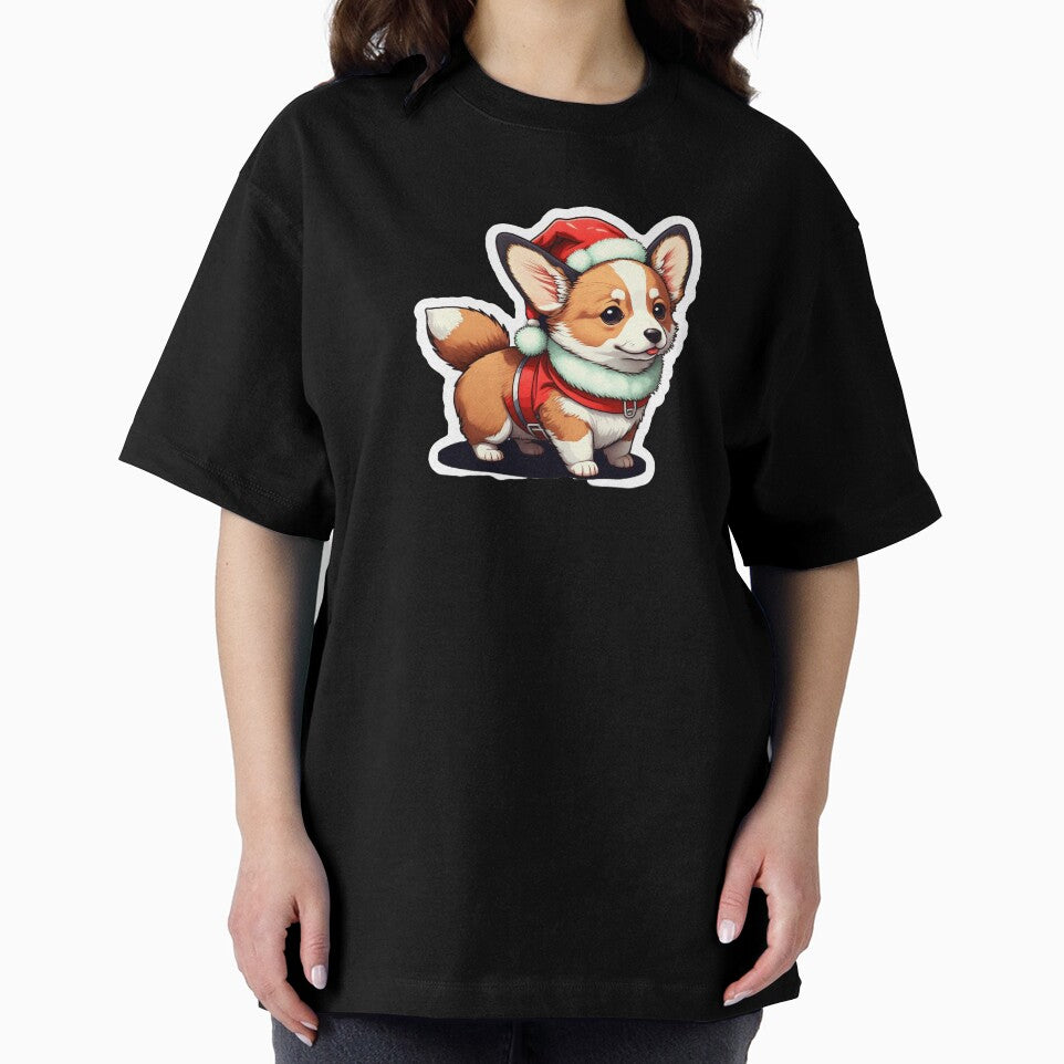 Cute baby corgi with santa claus outfit by Victorsju