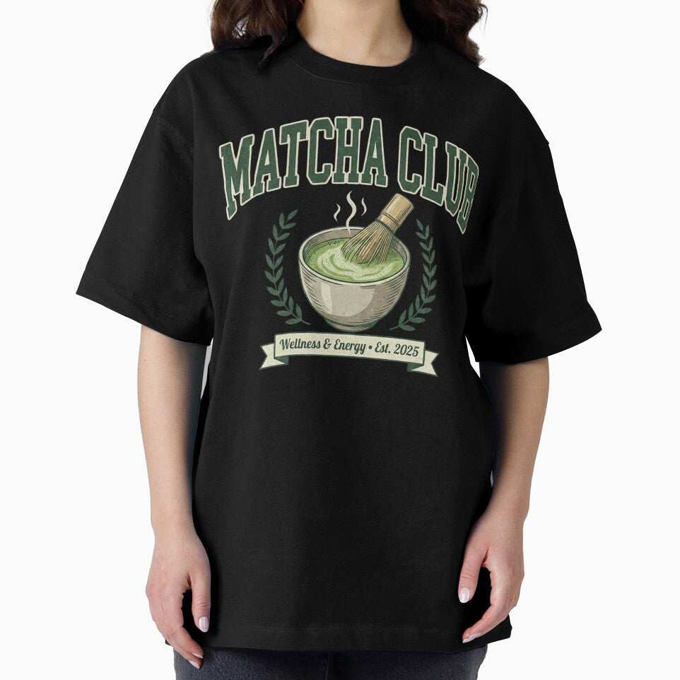 Matcha Club Vintage Logo - Wellness & Energy by shellymope