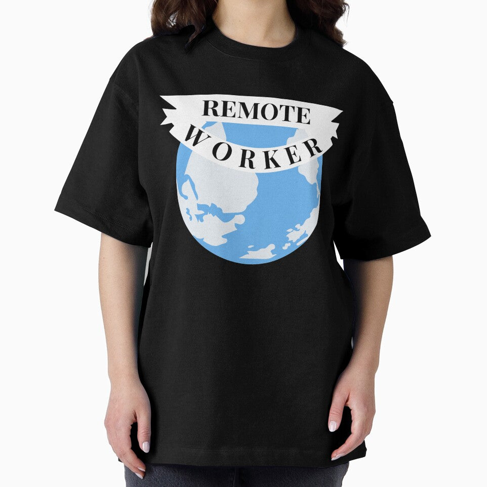 Remote worker home office world globe by Zwuck