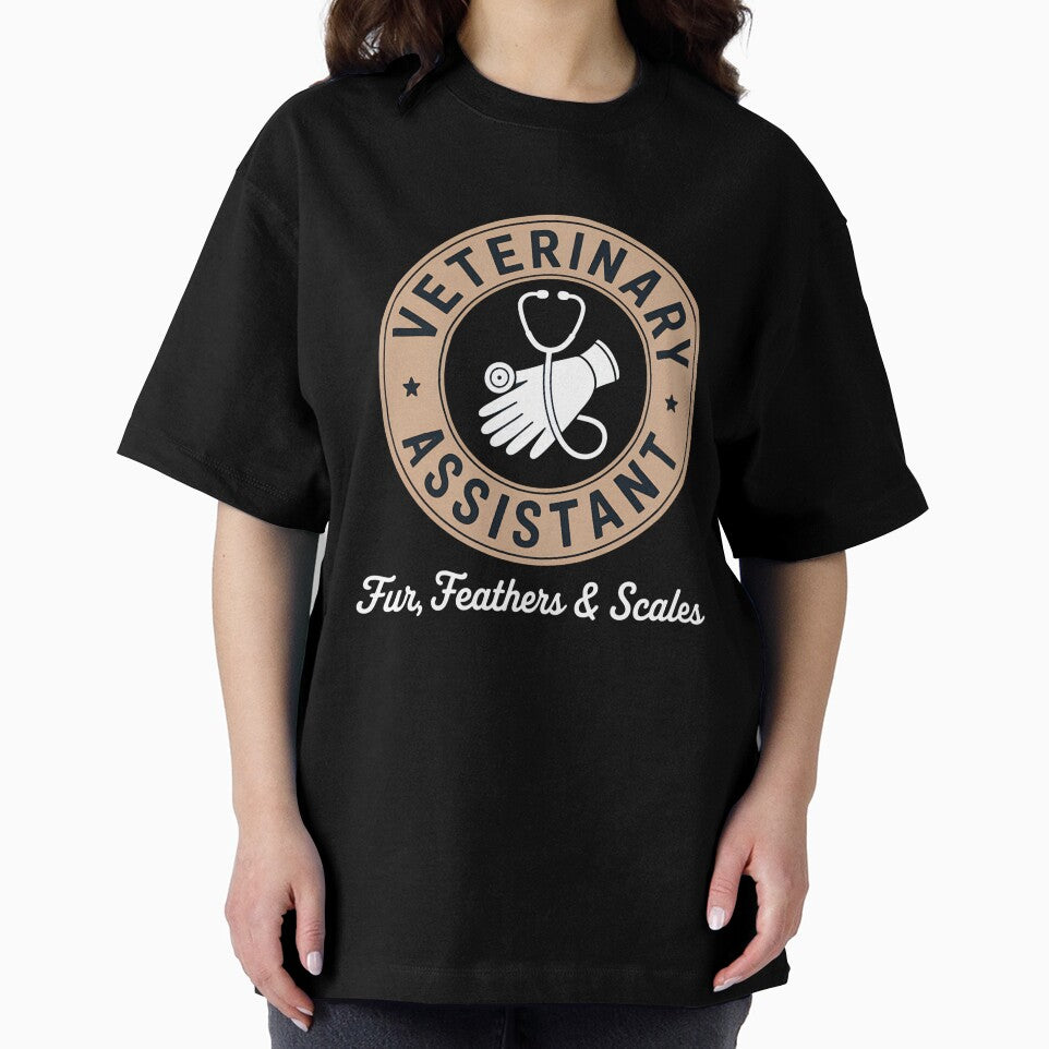 Veterinary Assistant Classic Badge – Fur, Feathers & Scales Emblem Design by VividOrganica