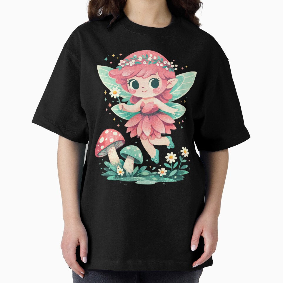 Magical Garden Pixie - Pastel Fairycore Graphic Tee by FatmaElhofy