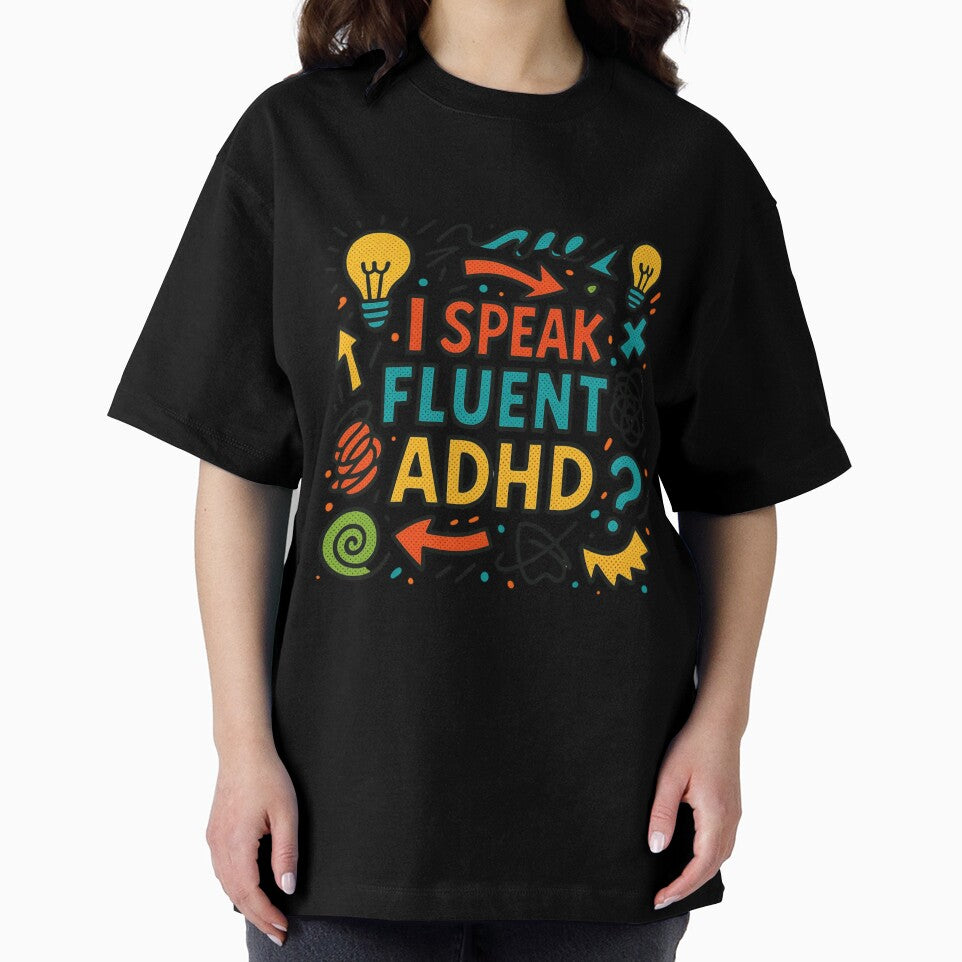 I Speak Fluent ADHD Funny Neurodivergent Dad Shirt Retro Vintage Design by CollectionsJEm