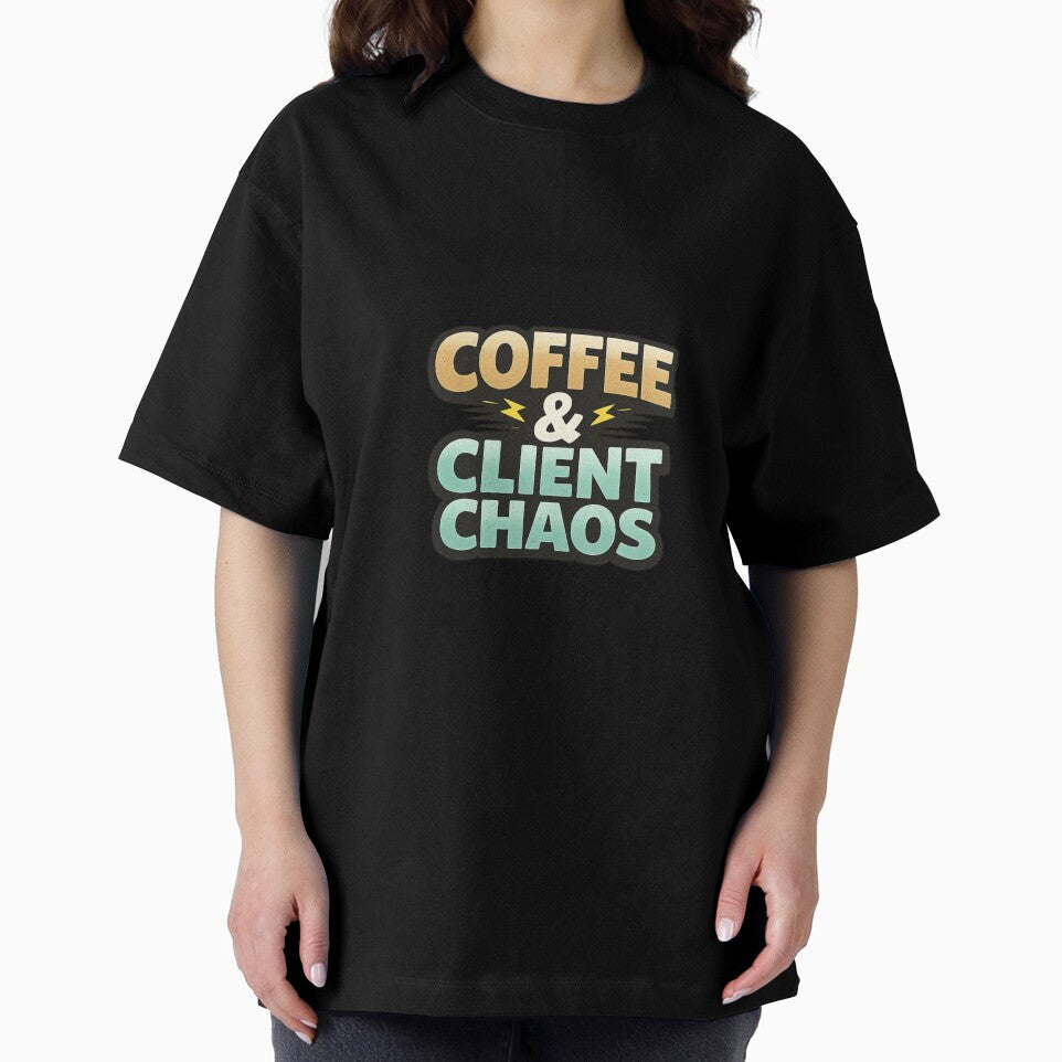 Coffee & Client Chaos Funny Freelancer Quote Design by Artbysarmina