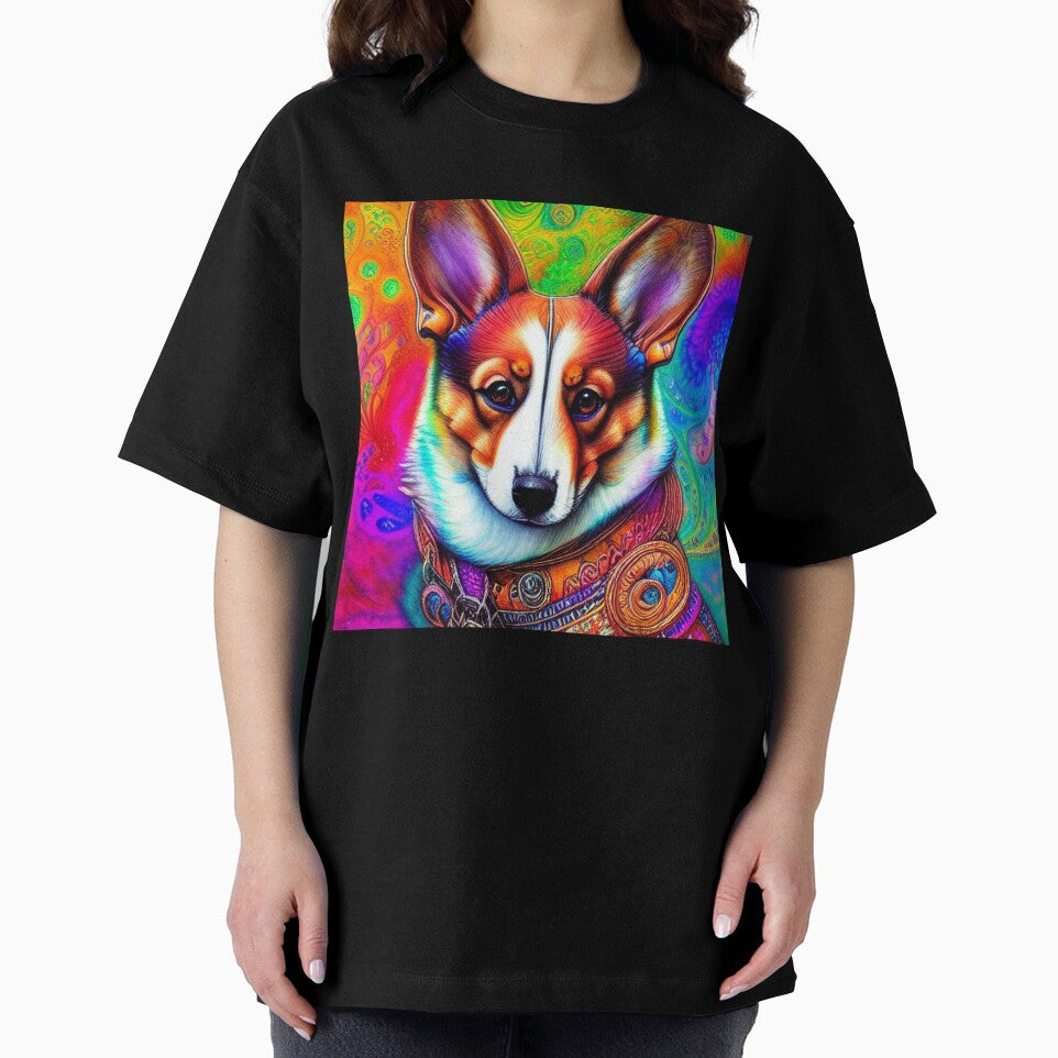 Tribal Corgi Dog Art 2 by DiatomDesigns