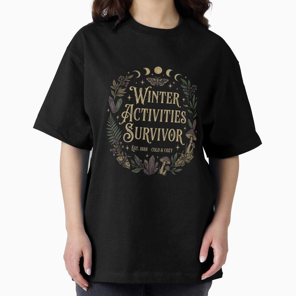 Winter Activities Survivor Whimsigoth Moon Phase Moth Crystal Mushroom by anass002