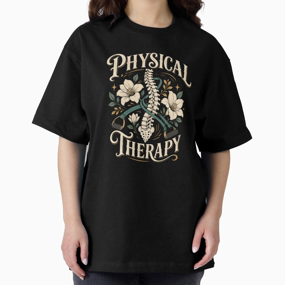 Physical Therapy Spine Floral Chiropractic Health And Wellness Recovery Art by River Silva