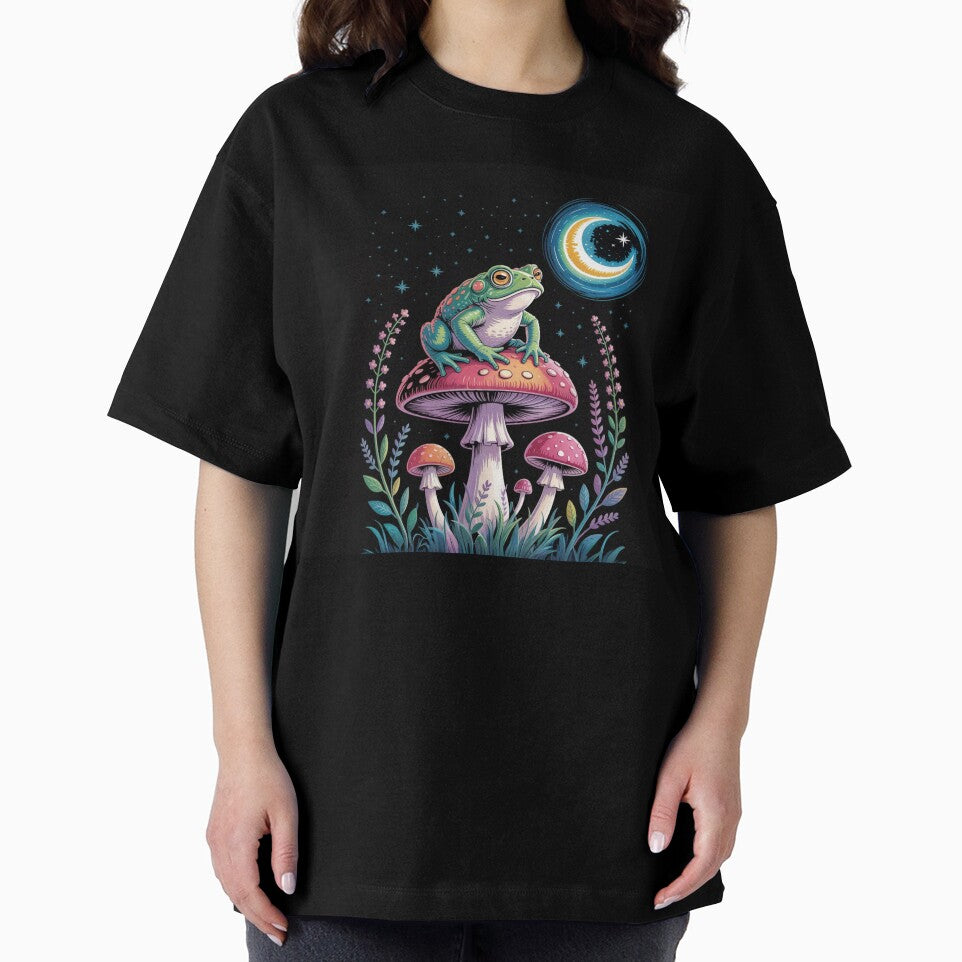 Cosmic Frog on the Mushroom – Illustrated Night Magic by FusiTink
