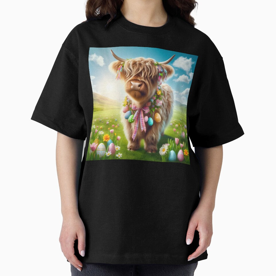 Cute Easter Highland Cow by DT creations