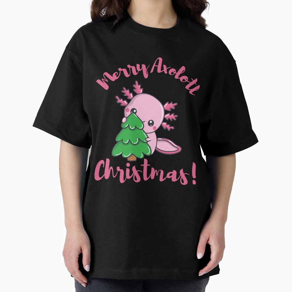 Cute Axolotl with Christmas Tree by MimsTees
