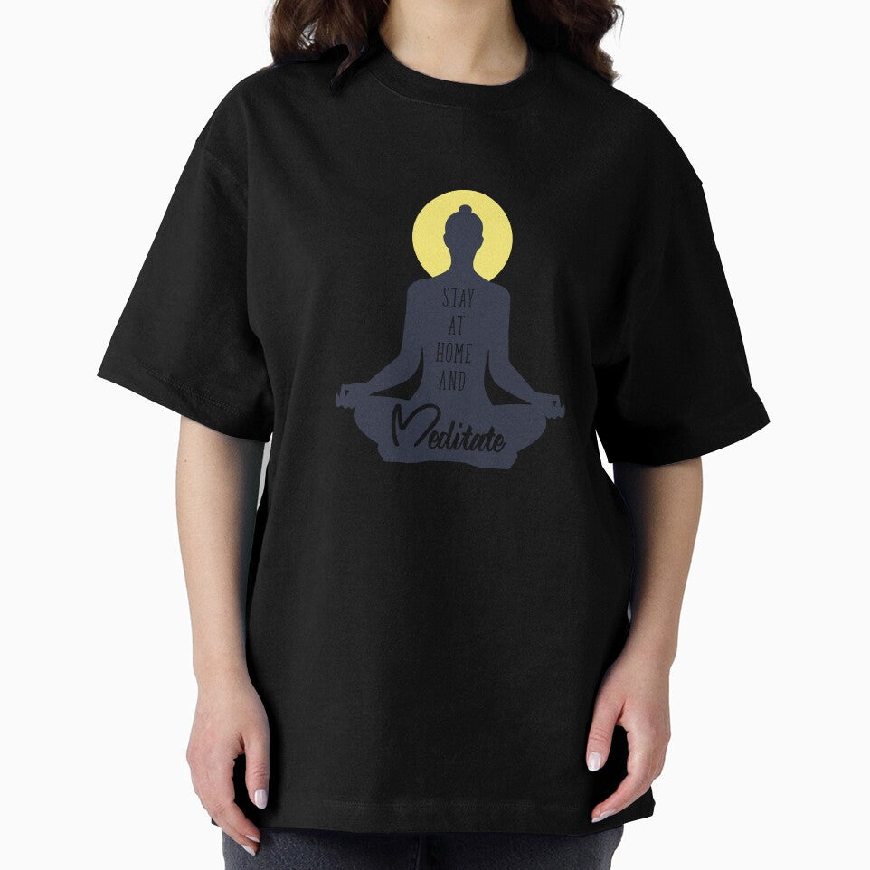 You Can SaStay at Home and Meditate – Mindfulness Yoga Silhouette Designve the World – Stay Home Motivational Globe Design by TeesHearts100