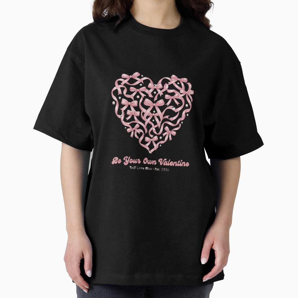 Be Your Own Valentine | Coquette Aesthetic Bow Heart | Self Love Club Retro Galentines by ExpertSayeed