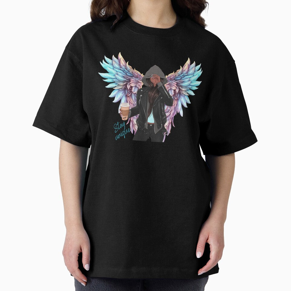 Black girl angel stay unique by LuckyFamily