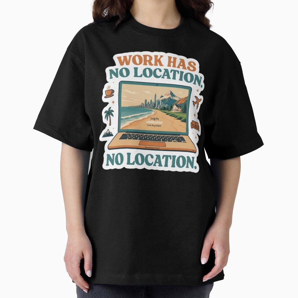 Work Has No Location Digital Nomad Laptop Sticker by ZYNORAworld