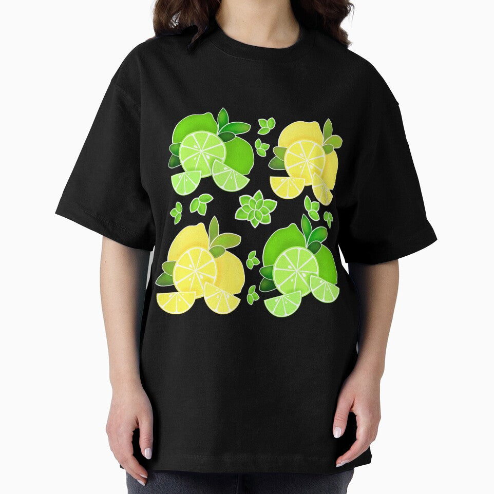 Cute retro Lemons and limes, citrus pattern by hollycooper