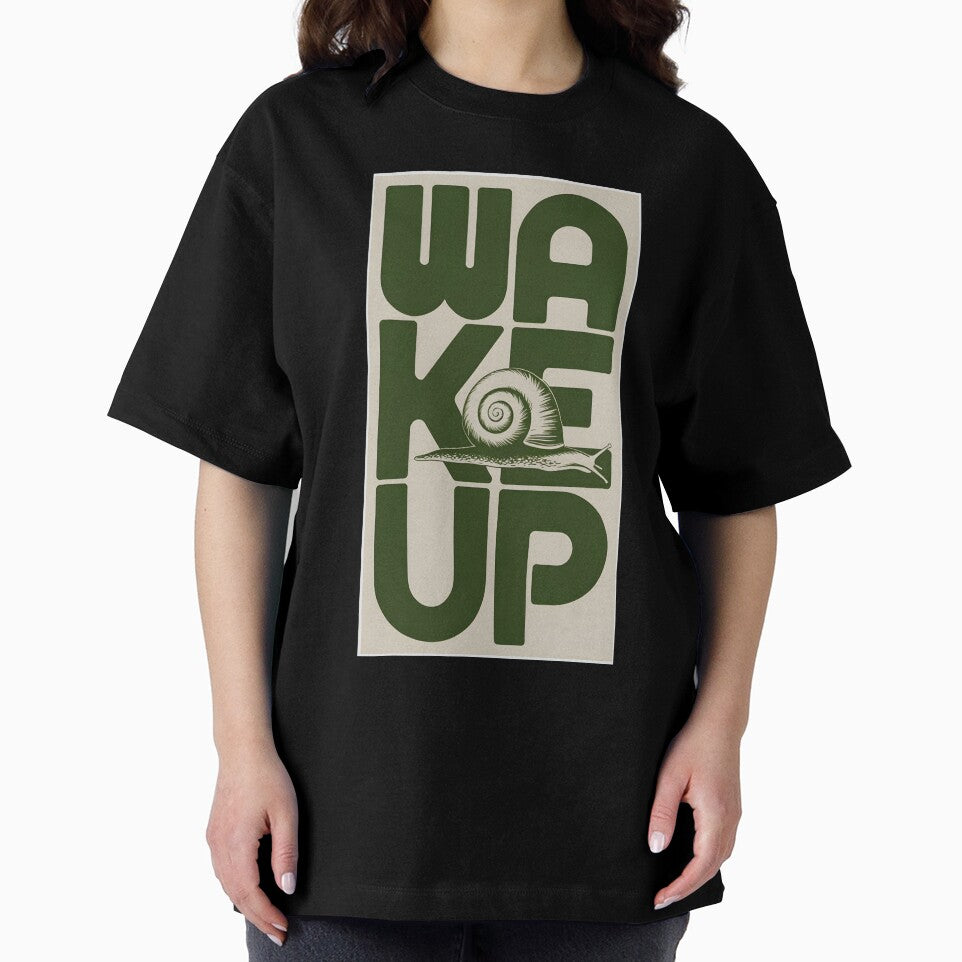 Vintage Wake Up Snail Graphic Design by LazyGeniusArt