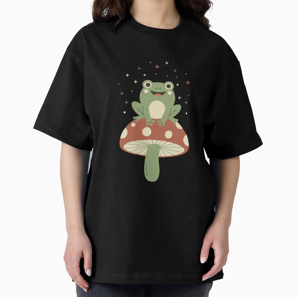 Whimsical Frog on Mushroom by YasmaShop