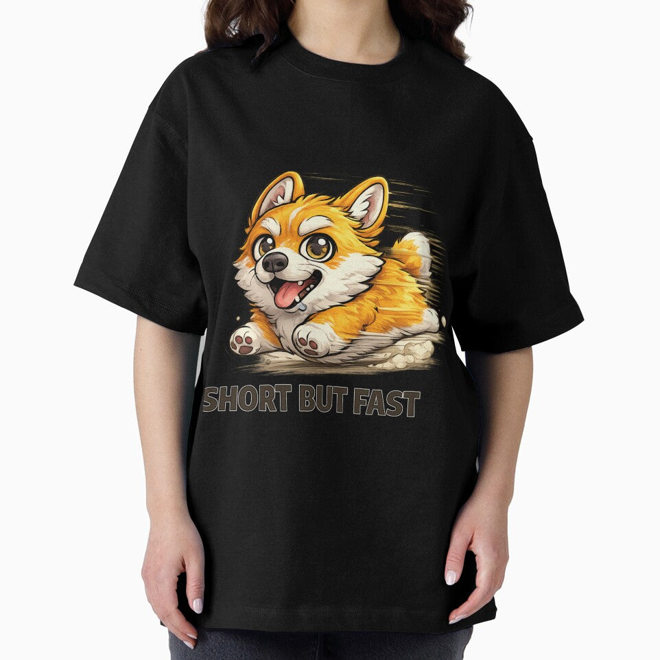 Funny Corgi Short But Fast Sticker | Cute Running Dog Meme Gift for Corgi Lovers by ArtByTripti