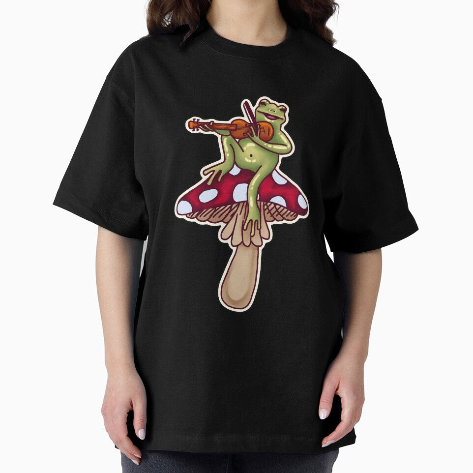 Fiddlin' Froggie on Mushroom by RennBirdd