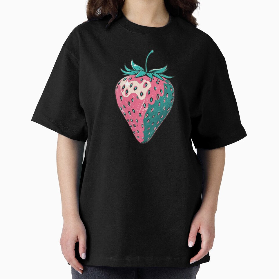 Retro Strawberry Art for Fruit Lover by Claustronautas