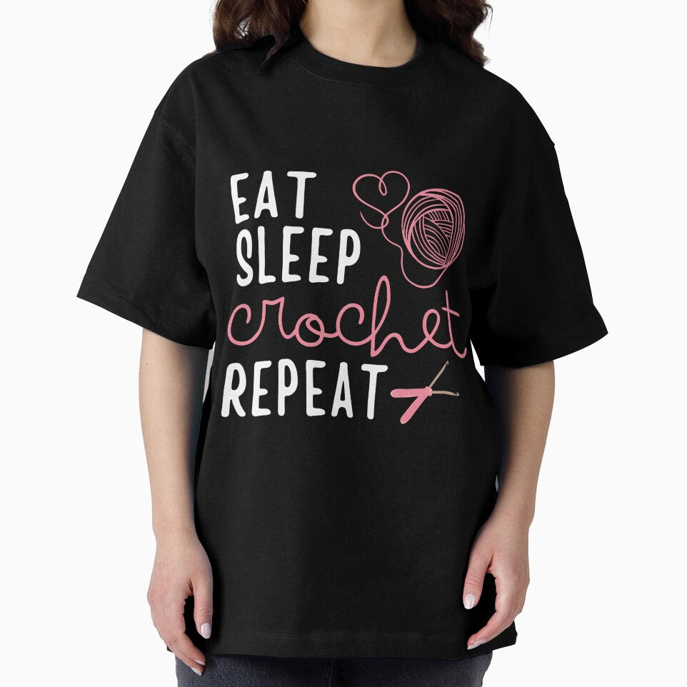 Eat Sleep Crochet Repeat Crocheter Crocheting Crochet Lover by hattazillsu
