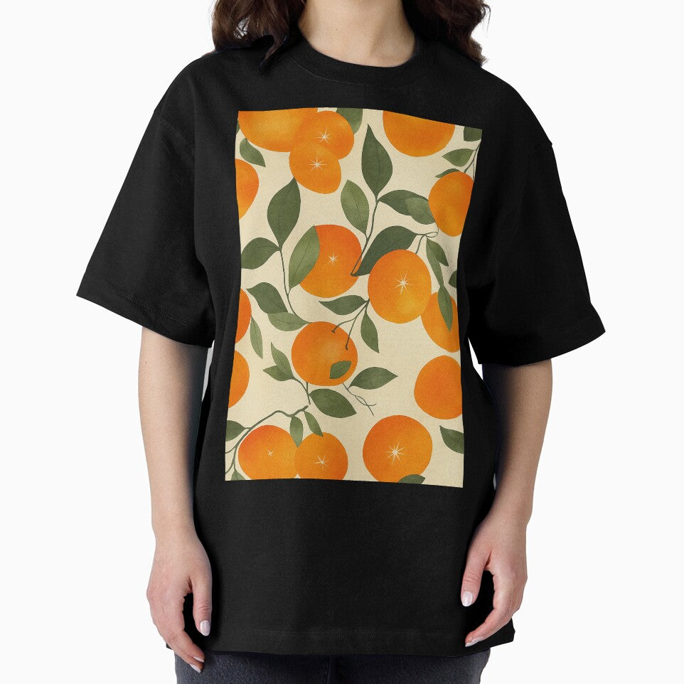 Retro Orange Citrus Fruit Pattern Print by weirdfishes123