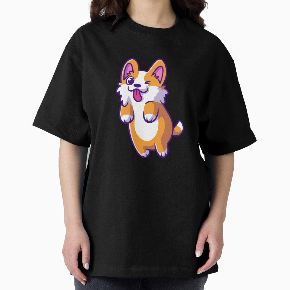 Playful Winking Corgi Dog Illustration by shalbmv