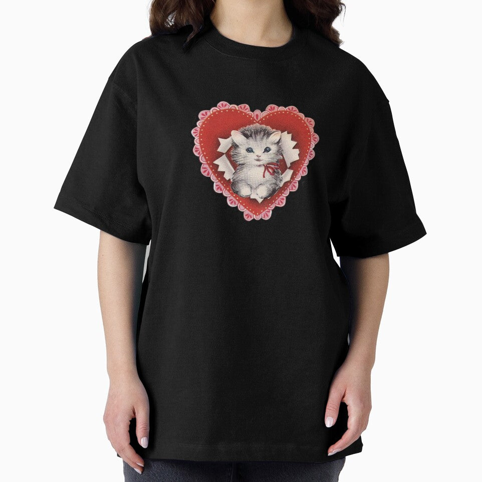Vintage cat with heart by Pixiedrop