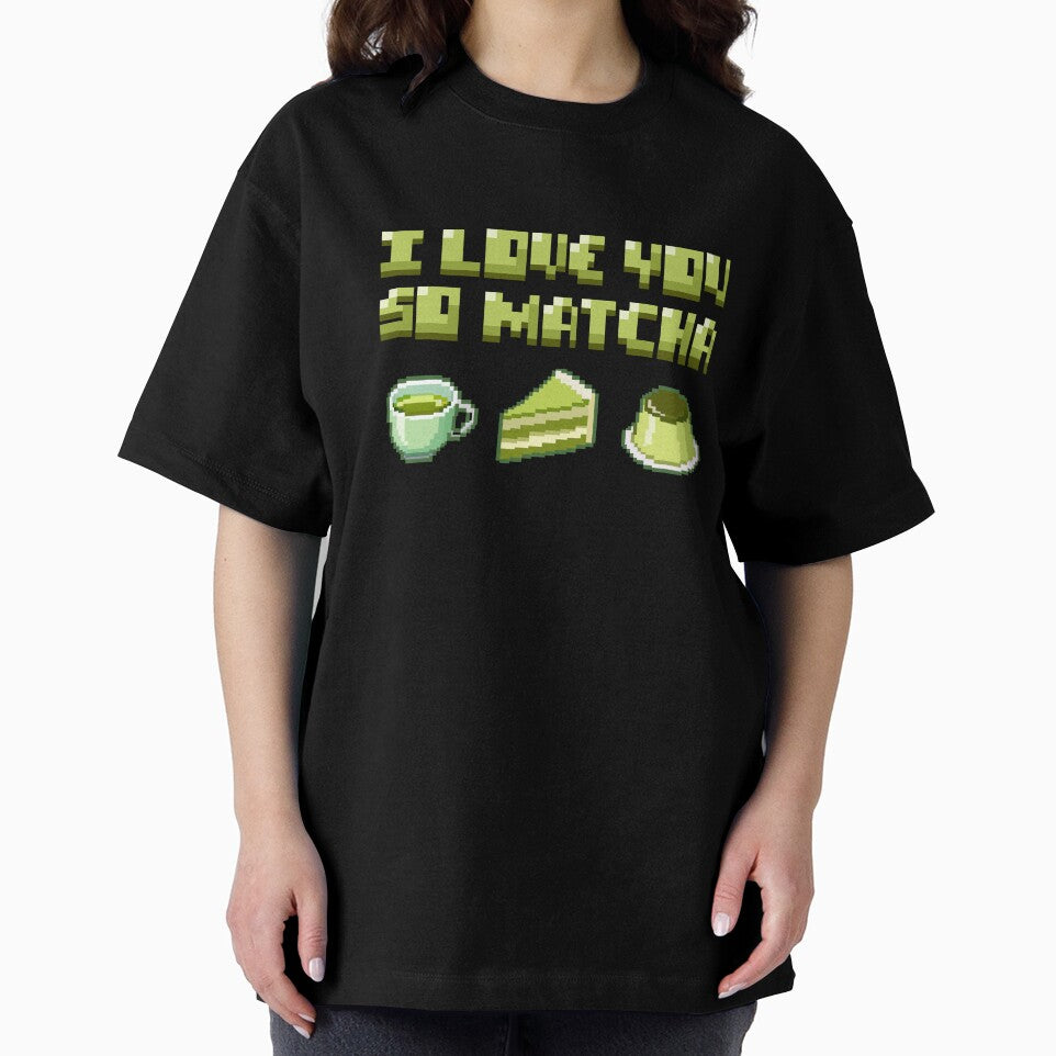 I Love You So Matcha – Green Matcha Pixel Art Illustration by Rizal Adittya