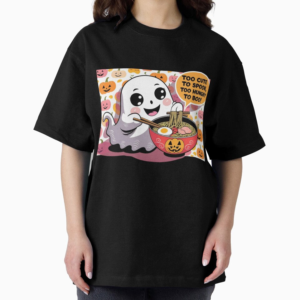 Kawaii Ghost Eating Ramen – Too Cute to Scary by All Creative Designer