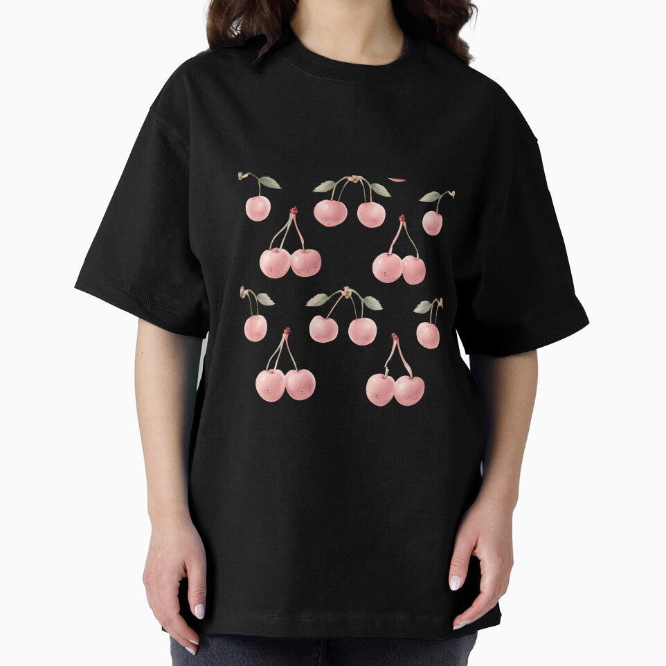 Cute Cherry Pattern | Retro Fruit Print by GoxyVision
