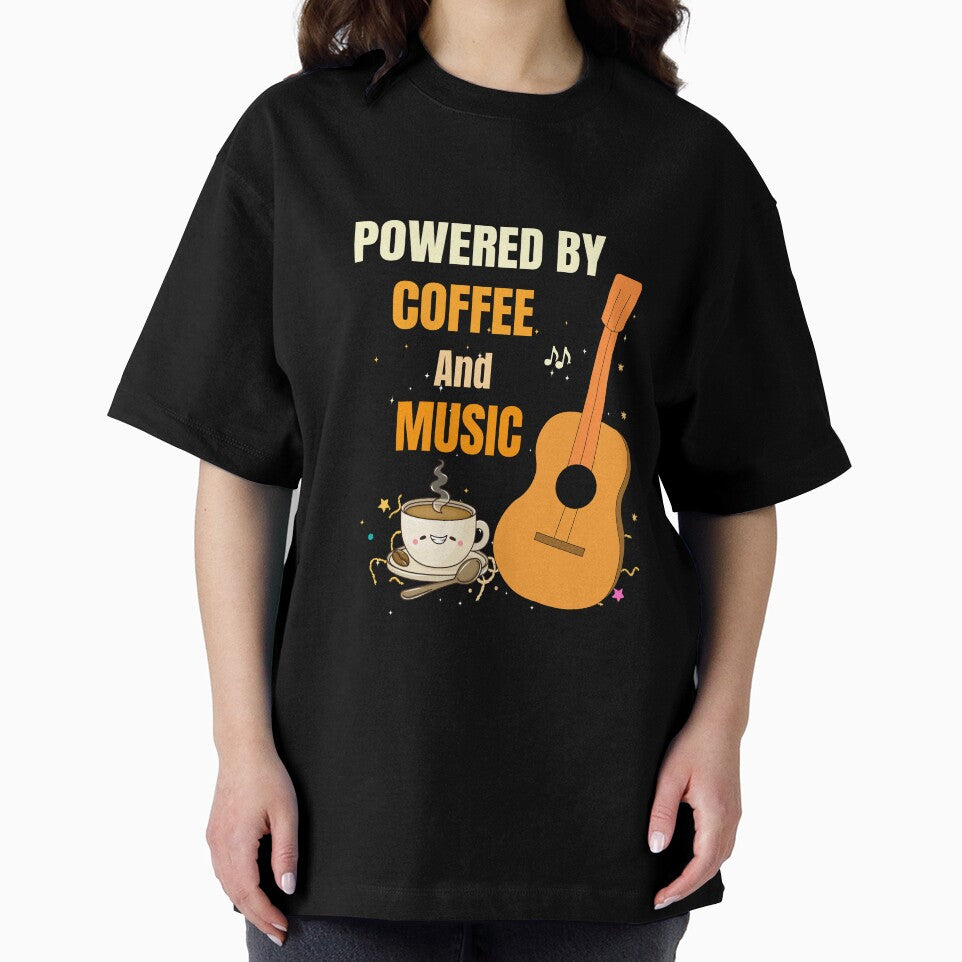 Fueled By Coffee And Music Funny Coffee Lover Music Lover Design by Joyful-Pixel