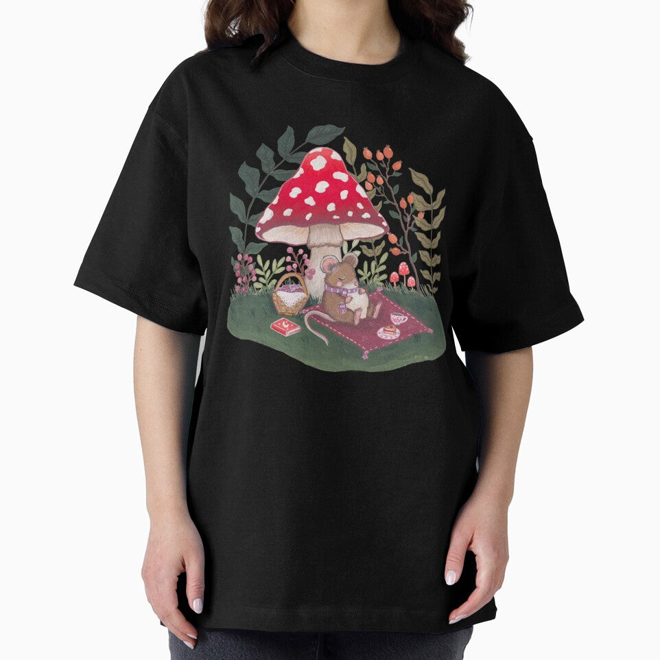 Cute Little Mouse Picnic by WildWoodPrint
