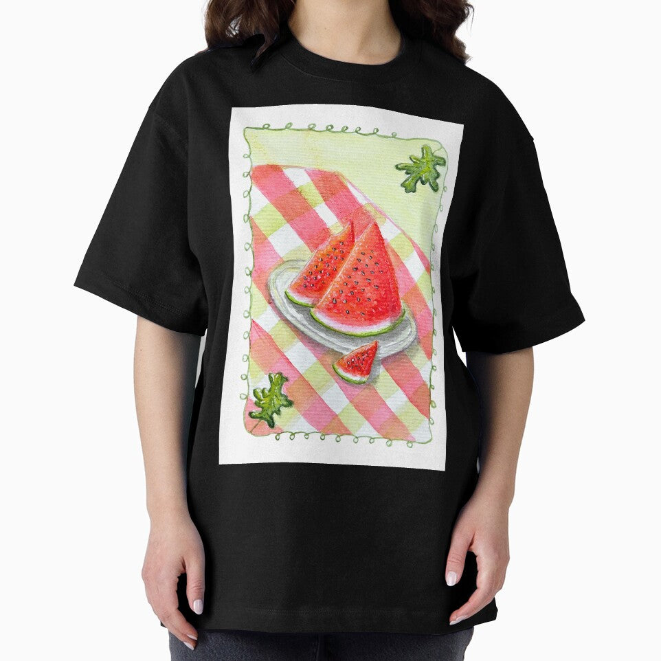 Watermelon Picnic Watercolor Illustration | Cozy Summer Art by Moo Ilustra