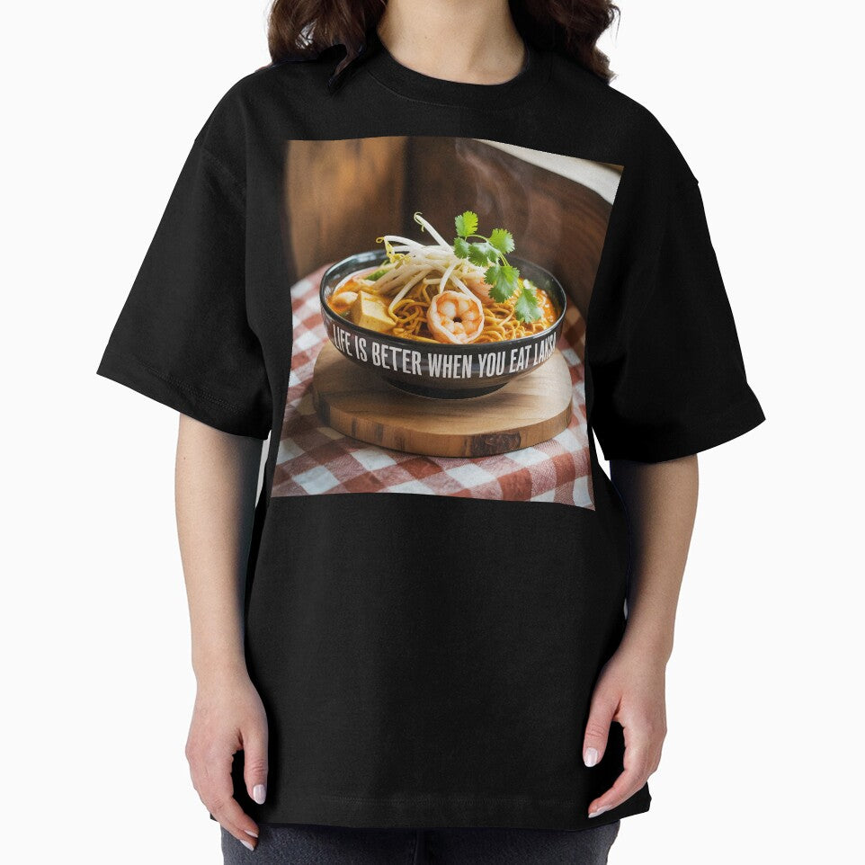 Life Is Better When You Eat Laksa Bowl – Funny Food Photo Design by EmeraldeaArt