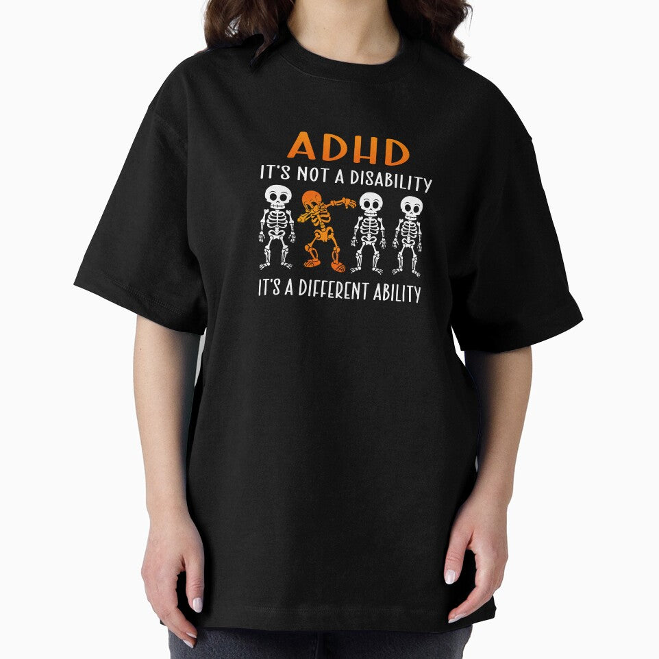 ADHD Different Ability Skeleton Design – Funny Neurodivergent Dabbing Skeleton Art by Suzy Perez Art